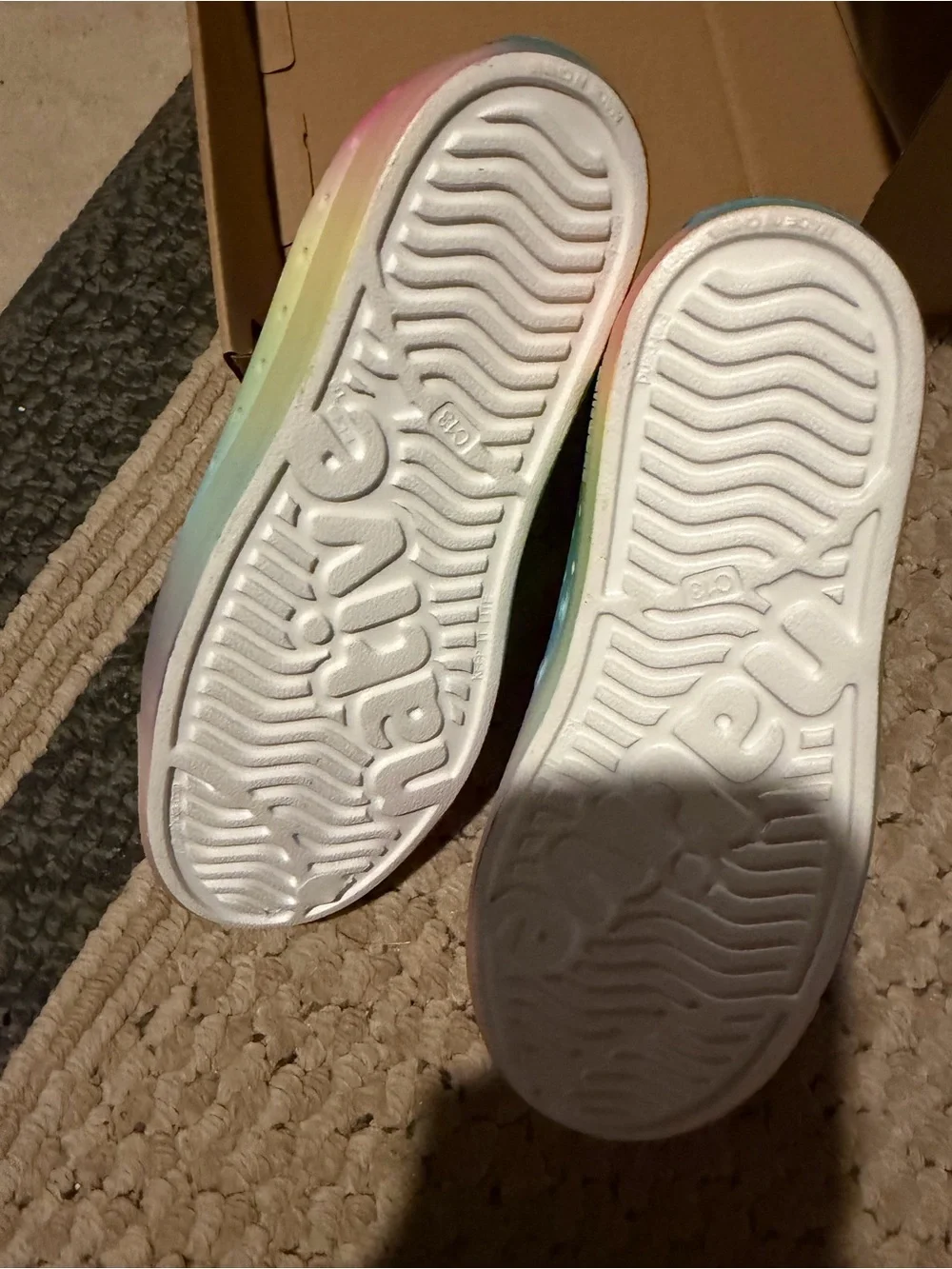 These are Native Shoes Kids' Jefferson slip-on sneakers
